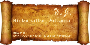 Winterhalter Julianna névjegykártya
